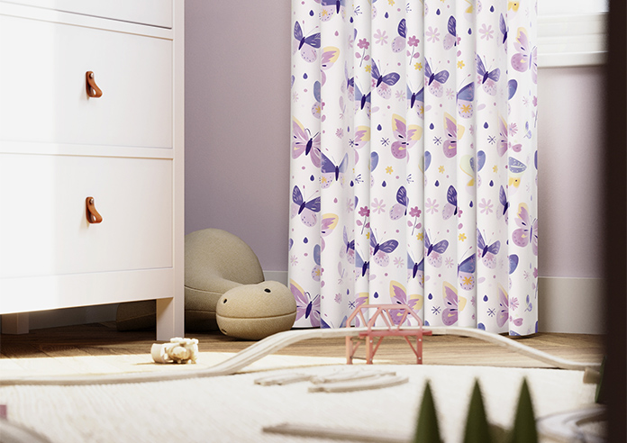 Butterfly Garden, Enchanting Purples - Made to Measure Curtains - Image 5